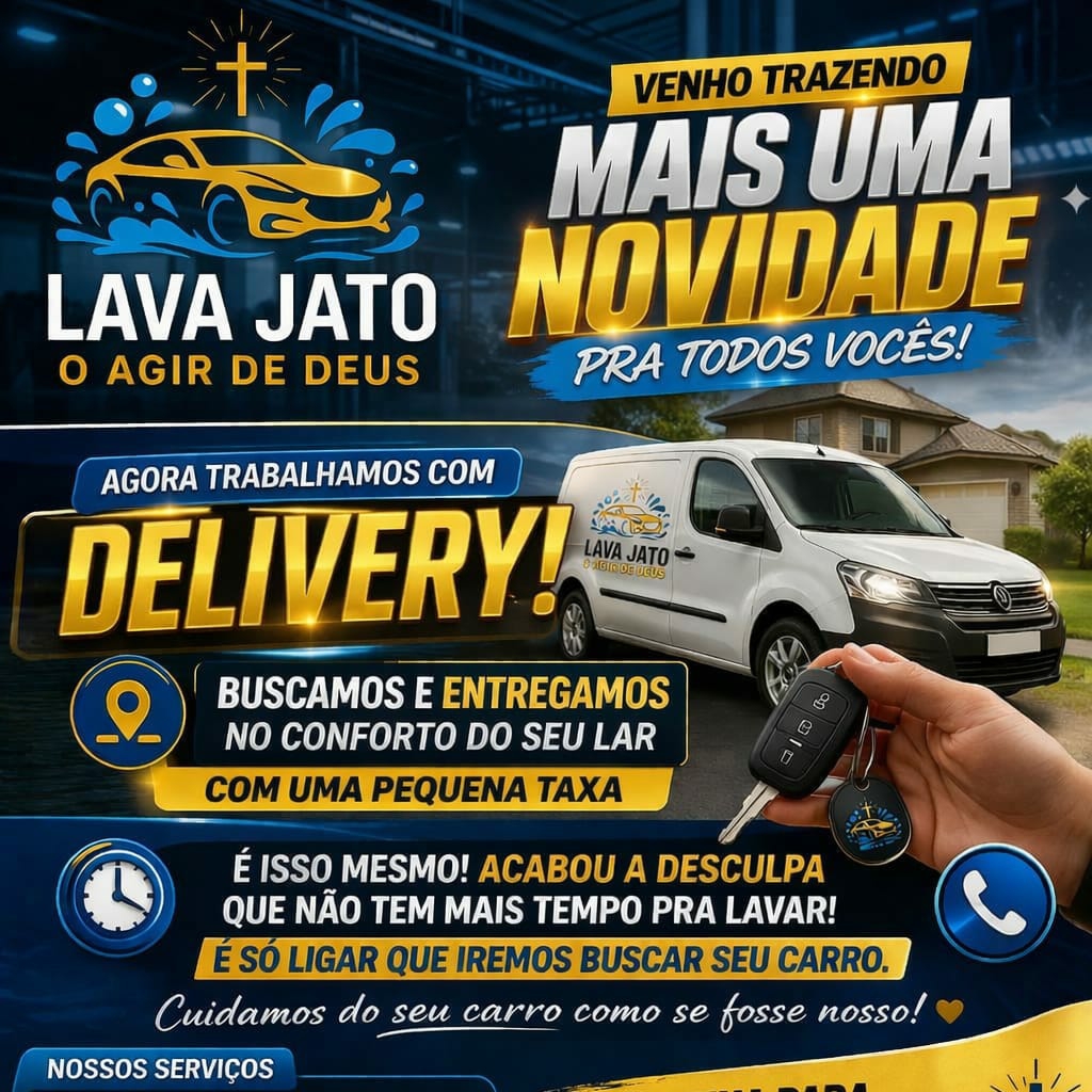 Logo LAVA JATO E ESTÉTICA O AGIR DE DEUS