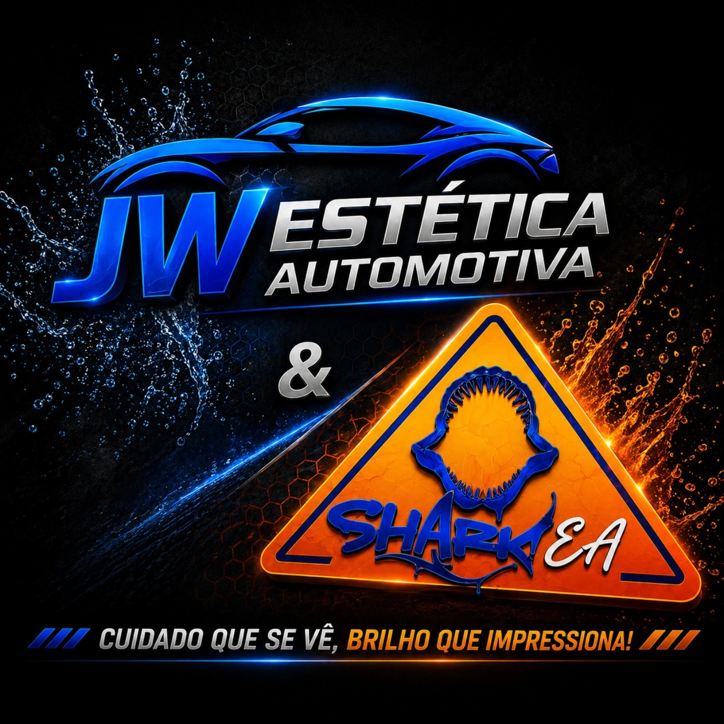 Logo JW Estética Automotiva & Shark E.A
